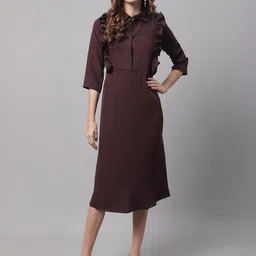 Enchanted Drapes Crepe A-Line Midi Dress-33