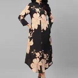 vibes by deebaco DEEBACO Floral Printed Shirt Style Midi Dress-picture-12
