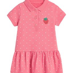 StyleCast Girls Pink Polka Dot Printed Layered T-shirt Dress-image-55