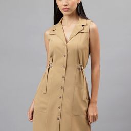 Latin Quarters Shirt Collar Shirt Dress-image-106