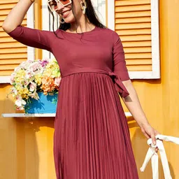 PINACOLADA Round Neck Fit & Flare Dress-image-64