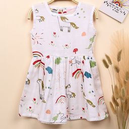 Moms Home Print Organic Cotton Fit & Flare Dress-image-72