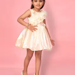 BAESD Girls Ruffles Silk Fit & Flare Dress-picture-54