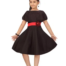 BAESD Girls Gathered or Pleated Silk Fit & Flare Dress-picture-54