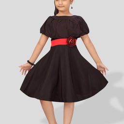BAESD Girls Round Neck Bow Detail BlousonDress-picture-38