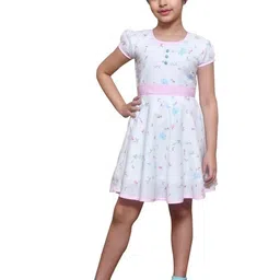 BAESD Floral Printed Cotton Fit & Flare Dress-image-42