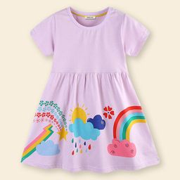 INCLUD Girls Graphic Print Fit & Flare Dress-picture-36