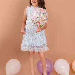 LilPicks Girls Sequined A-Line Party Dress-image-68
