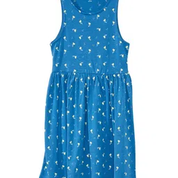 KIABI Kids-Girls Conversational Print Cotton Round Neck Fit & Flare Dress-image-97