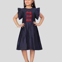 BAESD Girls Flutter Sleeve Fit & Flare Dress-image-7