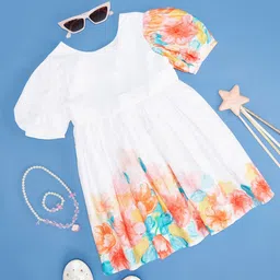 Pantaloons Junior Floral Printed Cotton Fit & Flare Dress-image-39
