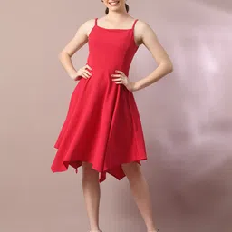 Myshka Shoulder Strap Fit & Flare Dress-picture-42