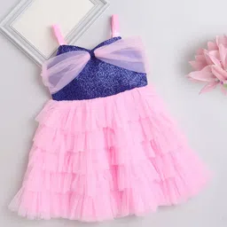 The Magic Wand Girls Halter Neck Fit & Flare Dress-image-15