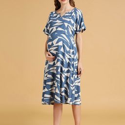 MomToBe Print Maternity Fit & Flare Dress-picture-32