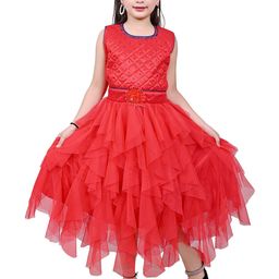 BAESD Girls Embellished Net Fit & Flare Dress-image-29