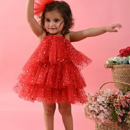 SAKA DESIGNS Girls Embellished Fit & Flare Knee Length Dress-image-66