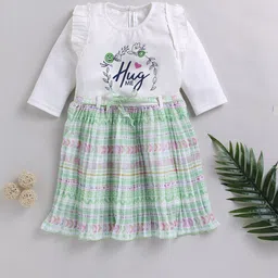 Toonyport Girls Ethnic Motifs Printed Ruffled A-Line Dress-picture-18