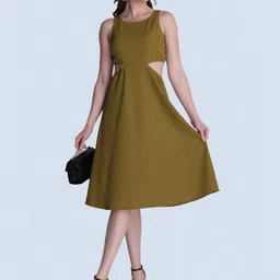 Orchid Blues Sleeveless Cut-Outs Fit & Flare Dress-image-95