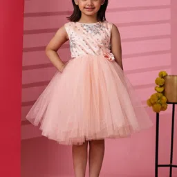 Toy Balloon kids Girls Net Fit & Flare Dress-picture-27