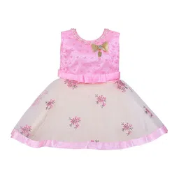 Wish Karo Floral Print Net Fit & Flare Dress-image-50