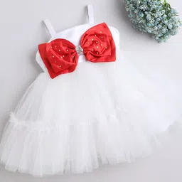 MANY FROCKS & Kids-Girls Shoulder Straps Net Fit & Flare Dress-picture-15