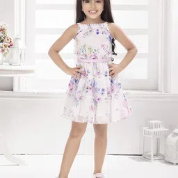 Tiny Baby Floral Print Fit & Flare Dress-43