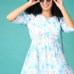 V-Mart Floral Printed Wrap Dress-image-28