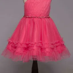 The Magic Wand Peach-Coloured Fit & Flare Dress-image-8