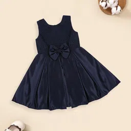 MeeMee Girls Bow Net Fit & Flare Dress-picture-4