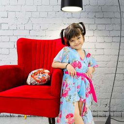 BAESD Girls Floral Printed Fit & Flare Dress-image-86