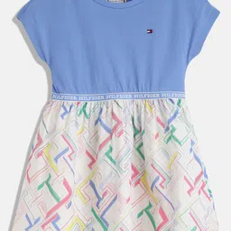 Tommy Hilfiger Girls Print Organic Cotton Fit & Flare Dress-image-95