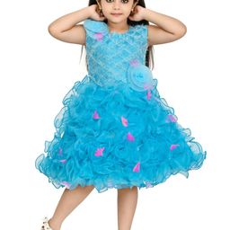 BAESD Girls Floral Net Fit & Flare Dress-image-98