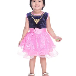 BAESD Infant Girls Floral Silk Fit & Flare Dress-30