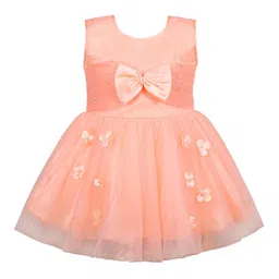 Wish Karo Girls Bow Net Fit & Flare Dress-picture-58