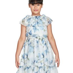 Peppermint Girls Floral Printed Ruffle Detailed Fit & Flare Dress-picture-10