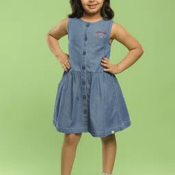 Somersault Girls Cotton Flared Fit & Flare Dress-image-82