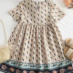 StyleCast x Revolte Girls Ethnic Motifs Print Fit & Flare Dress-image-36