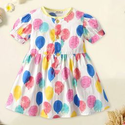 INCLUD Girls Polka Dot Printed Fit & Flare Dress-picture-34