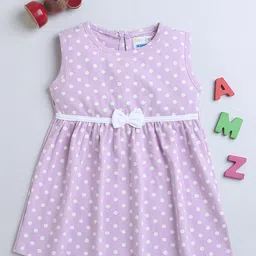 BUMZEE Polka Dot Cotton Print Fit & Flare Dress-picture-42