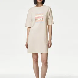 Marks & Spencer Printed T-shirt Nightdress-image-22