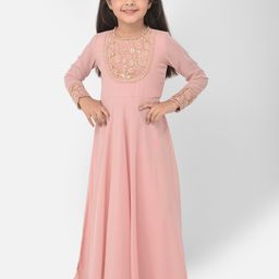 Eavan Pink Embellished Georgette Maxi Dress-image-52