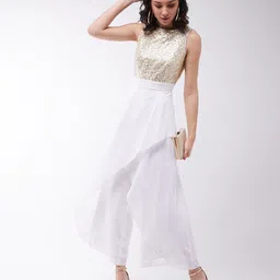 DressBerry Off White Embellished Layered Jumpsuit-picture-38
