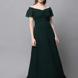 aayu Off-Shoulder Georgette Maxi Dress-image-19