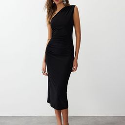 Trendyol One Shoulder Sheath Midi Dress-image-76