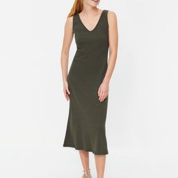 Trendyol V-Neck Sheath Midi Dress-image-35