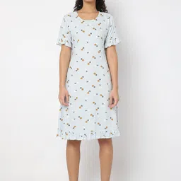 Smarty Pants Pure Cotton Printed Nightdress-image-11