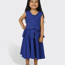 TIC TAC TOE Blue Midi Dress-image-28