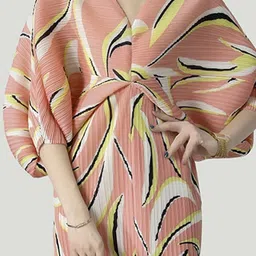 JC Collection Abstract Printed Kaftan Midi Dress image 2