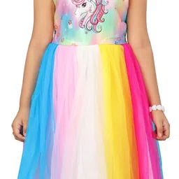 Aarika Multicoloured Net Maxi Dress image 5