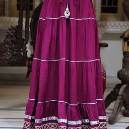 ELVISH JAIPUR Women Yoke Design Regular Sequinned Kurta with Skirt & With Dupatta image 3
